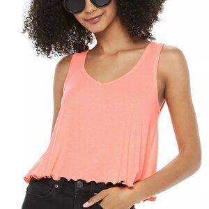 Juniors' SO® Easy Textured Lettuce Hem Tank Top